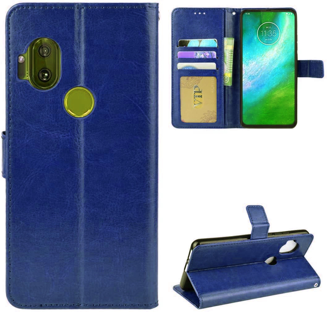 Leather Folio Wallet Case for Motorola Moto One Hyper