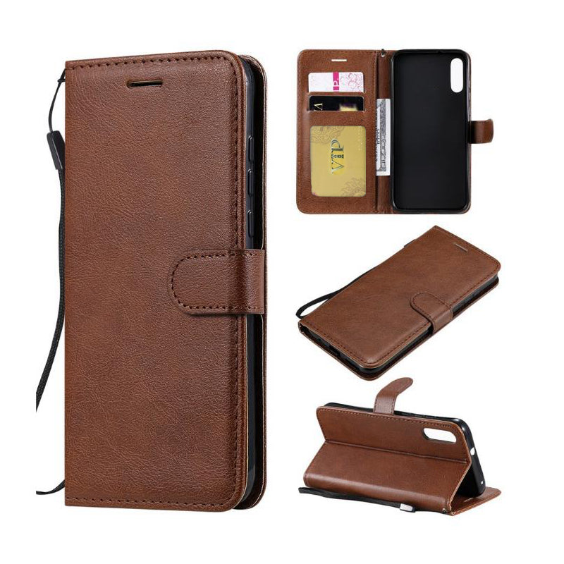 Leather Folio Wallet Case for Motorola Moto E (2020)