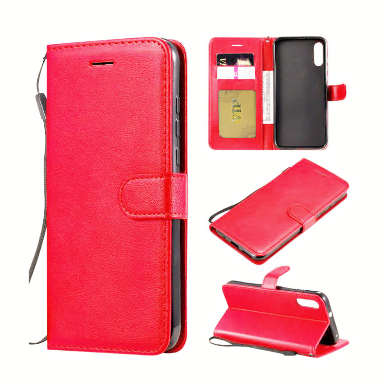 Leather Folio Wallet Case for Motorola Moto E (2020)