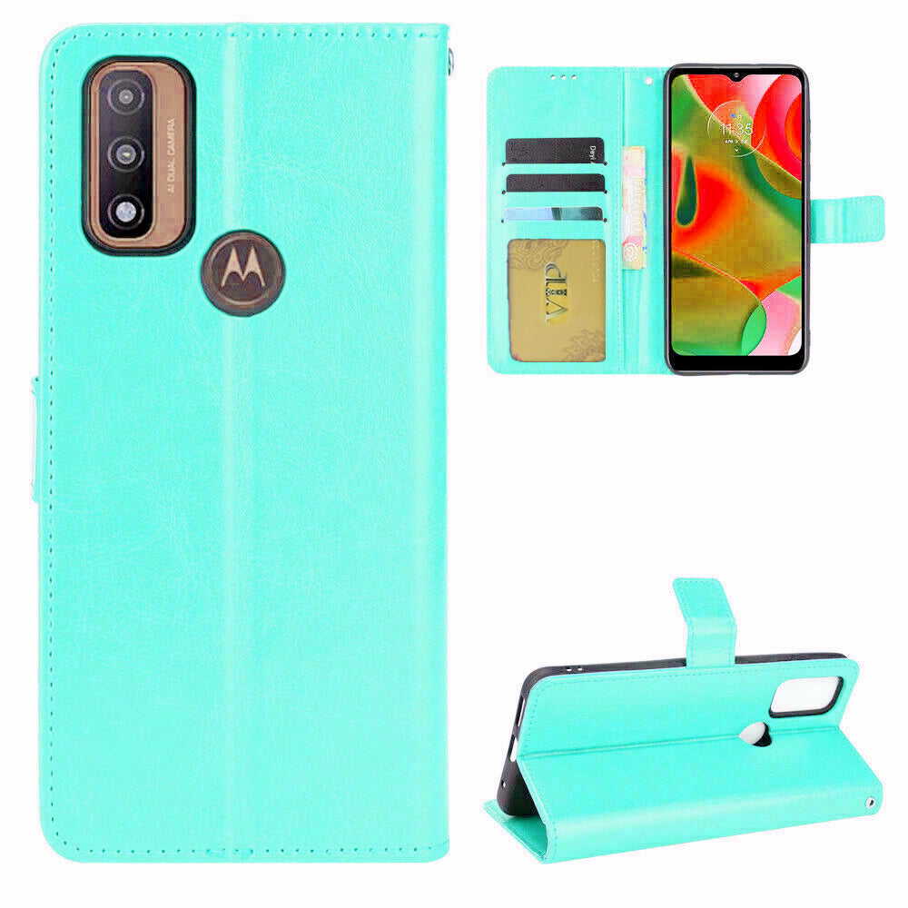 Leather Folio Wallet Case for Motorola Moto G Pure (2021)