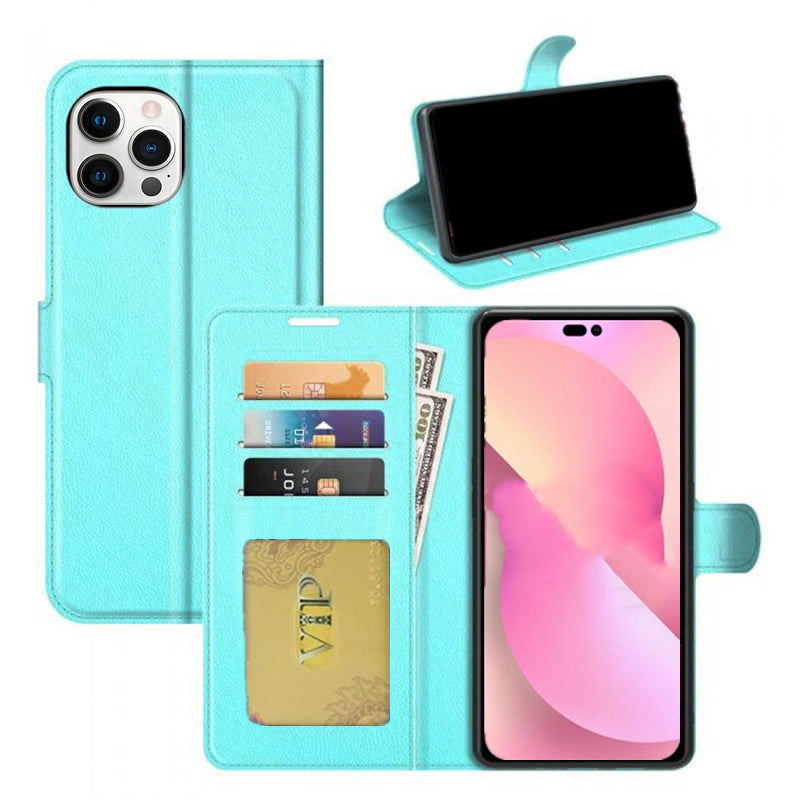 Leather Folio Wallet Case for iPhone 16 Pro Max