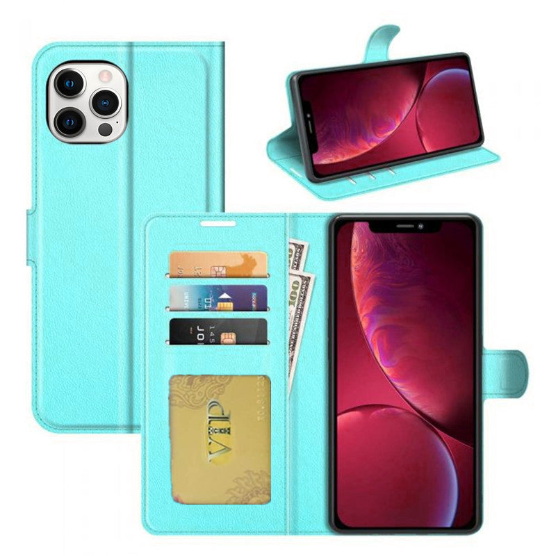 Leather Folio Wallet Case for iPhone 13 Pro