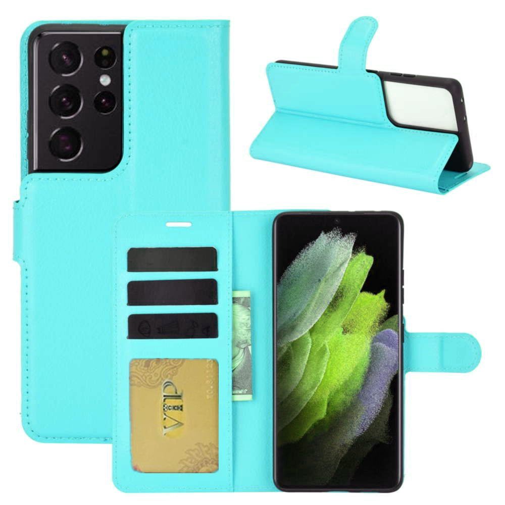 Leather Folio Wallet Case for Samsung Galaxy S21 Ultra