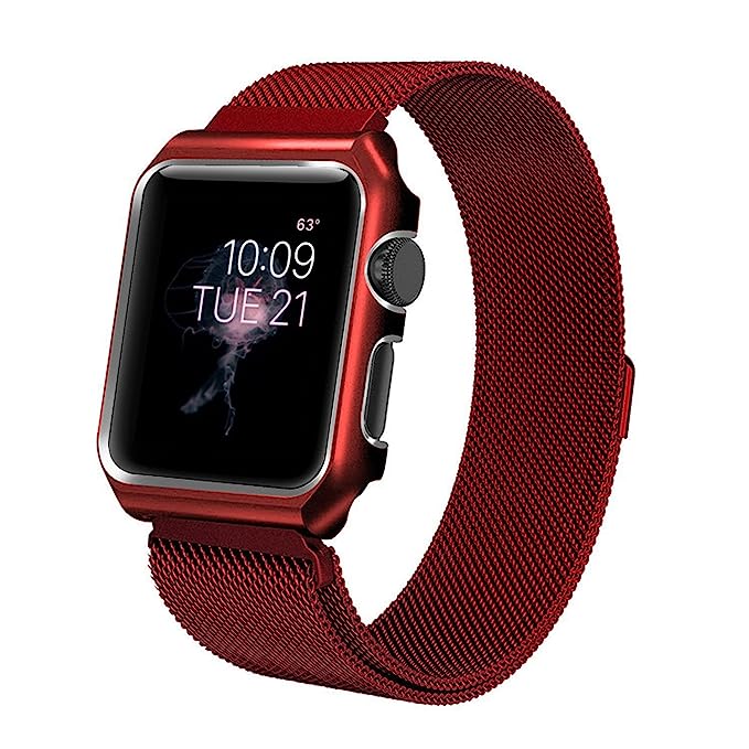 Bracelet de remplacement à boucle magnétique en métal pour Apple Watch iWatch