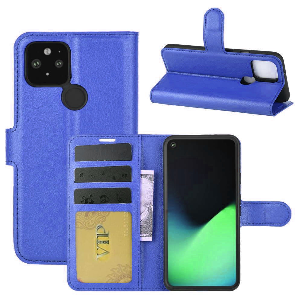 Leather Folio Wallet Case for Google Pixel 4a 5G