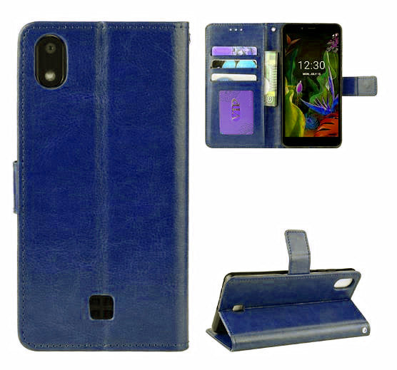 Leather Folio Wallet Case for LG K20 2019