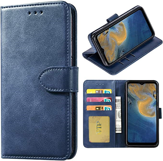 Leather Folio Wallet Case for ZTE Blade A7P