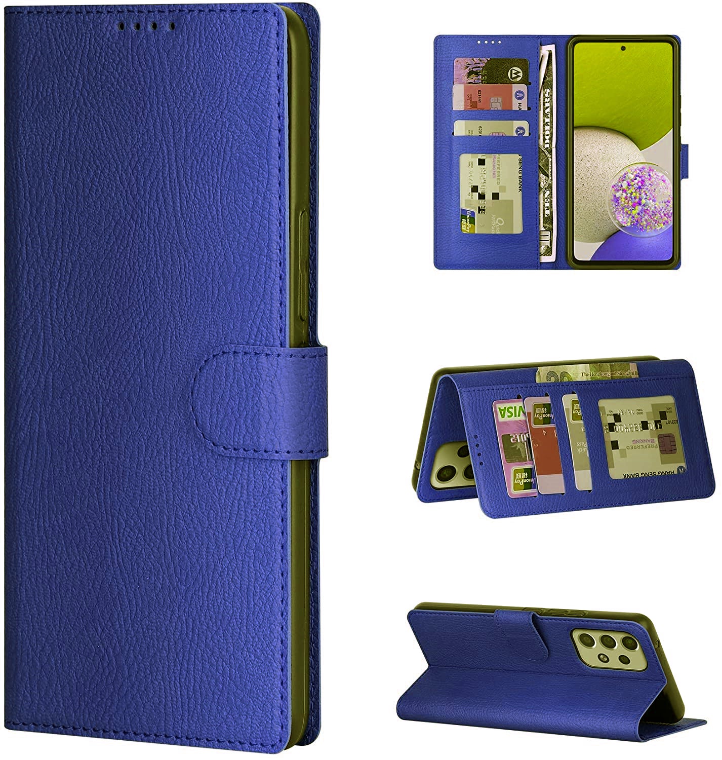 Leather Folio Wallet Case for Samsung Galaxy A53 5G