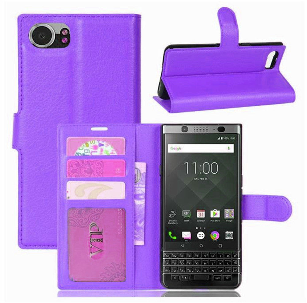 Leather Folio Wallet Case for Blackberry Motion