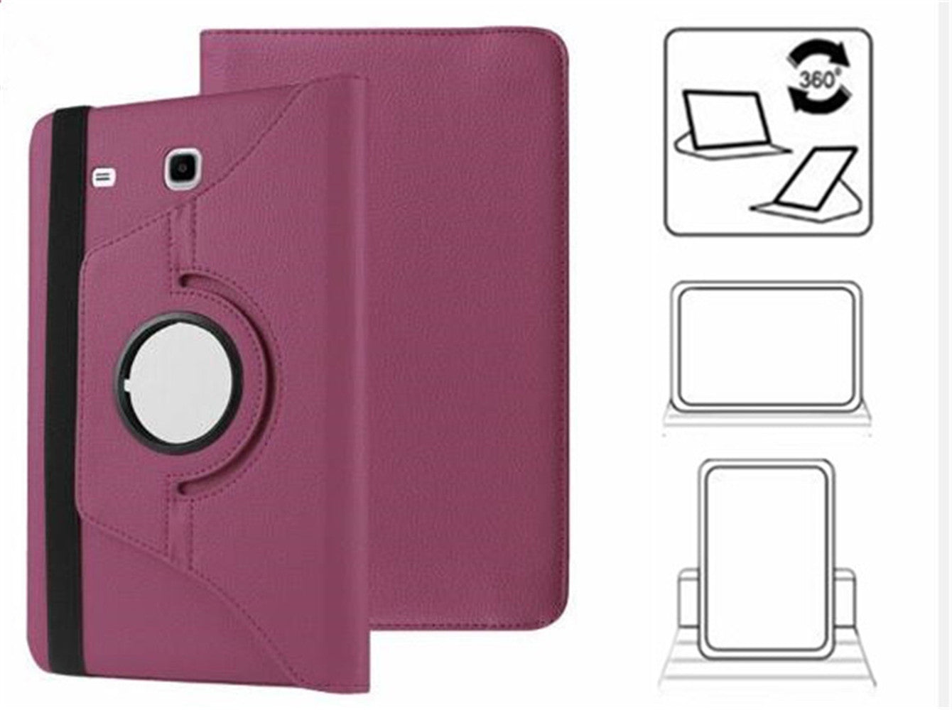 Rotating Folio Case for Samsung Tablet Tab E 8.0