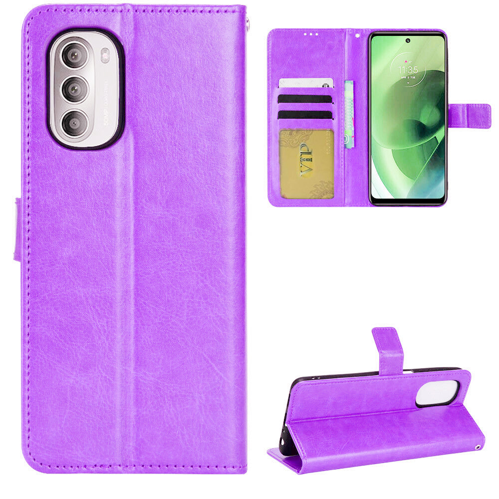 Leather Folio Wallet Case for Motorola Moto G Stylus 5G (2022)