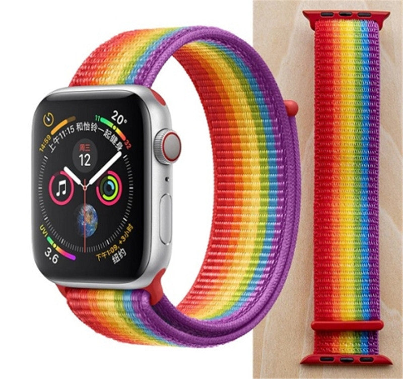 Bracelet de rechange en nylon avec boucle de sport pour Apple Watch iWatch