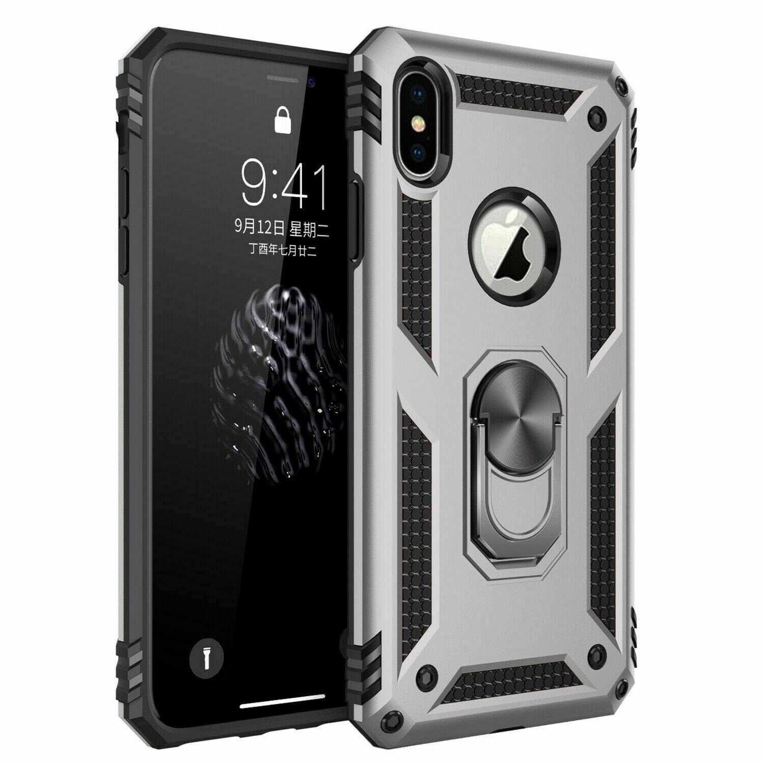 Coque à anneau hybride pour iPhone XR