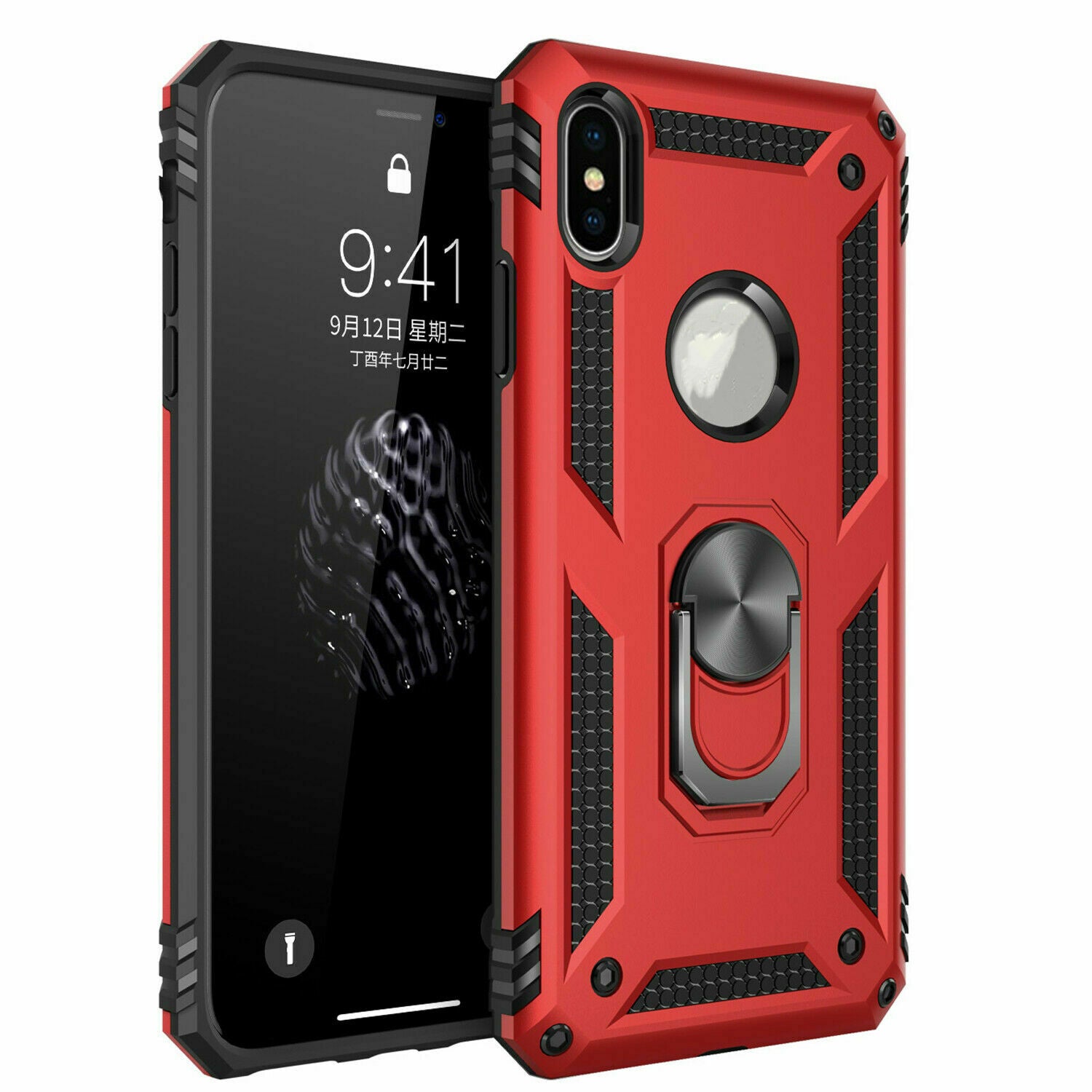 Coque à anneau hybride pour iPhone XR