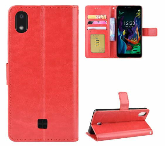 Leather Folio Wallet Case for LG K20 2019