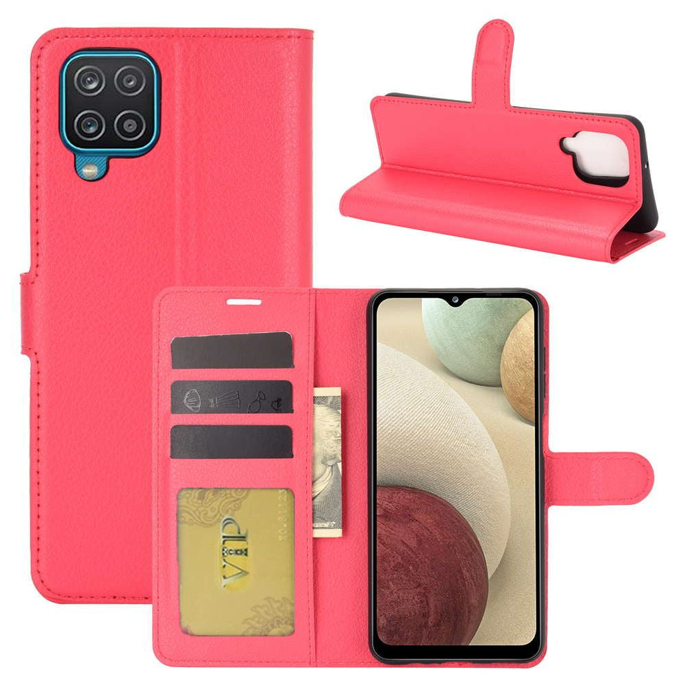 Leather Folio Wallet Case for Samsung Galaxy A12 / M12 / F12