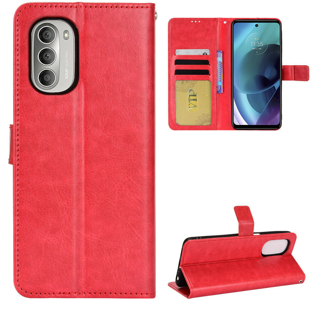 Leather Folio Wallet Case for Motorola Moto G Stylus 5G (2022)