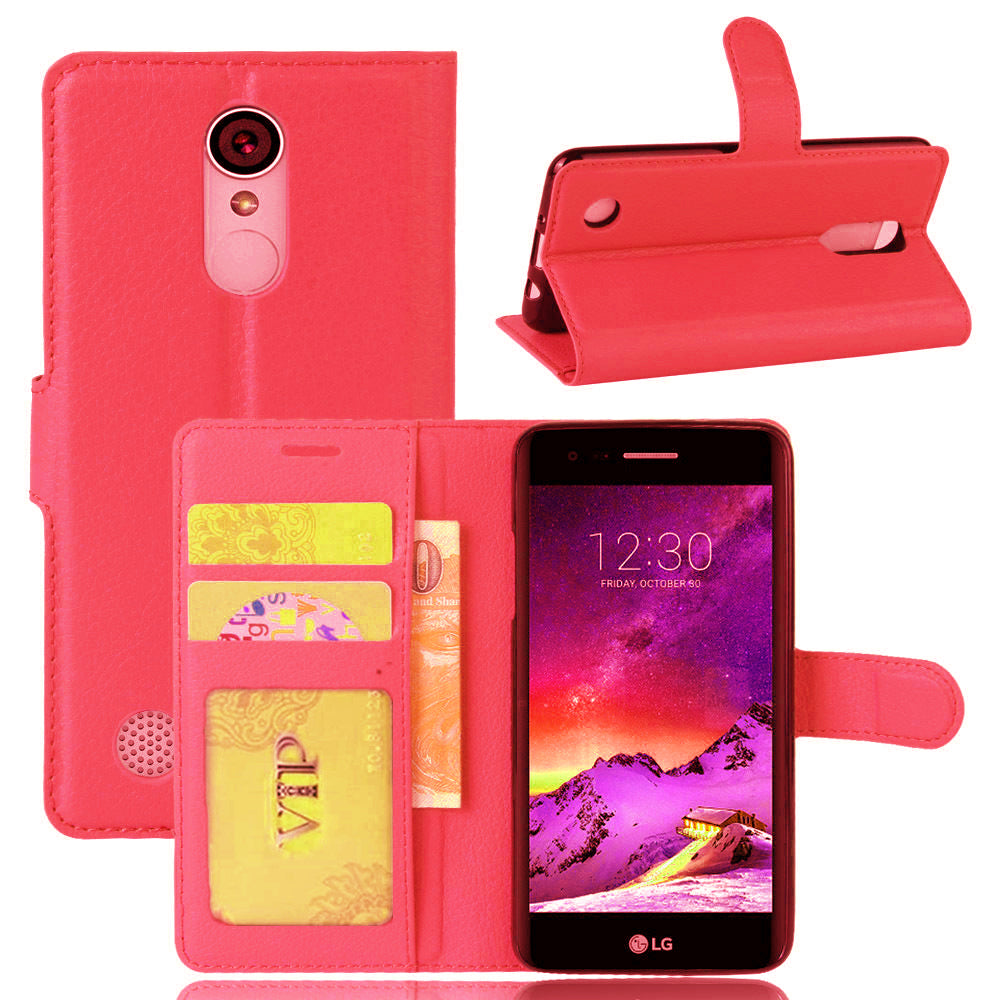 Leather Folio Wallet Case for LG K4 2017