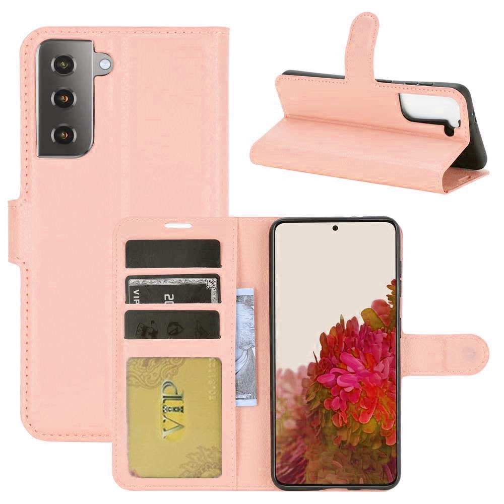 Leather Folio Wallet Case for Samsung Galaxy S21