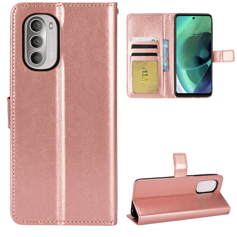 Leather Folio Wallet Case for Motorola Moto G Stylus 5G (2022)