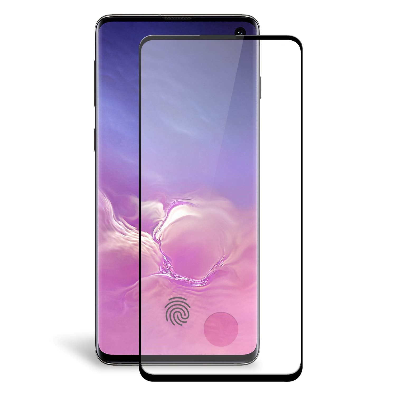 Protecteur d'écran en verre trempé incurvé à couverture complète pour Samsung Galaxy S10 Plus