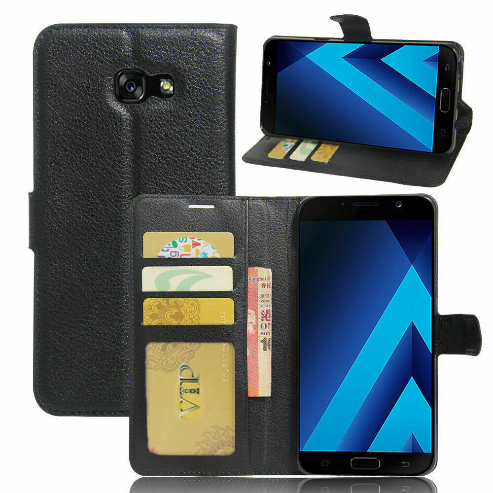 Etui Portefeuille Folio en Cuir pour Samsung Galaxy A5 2017