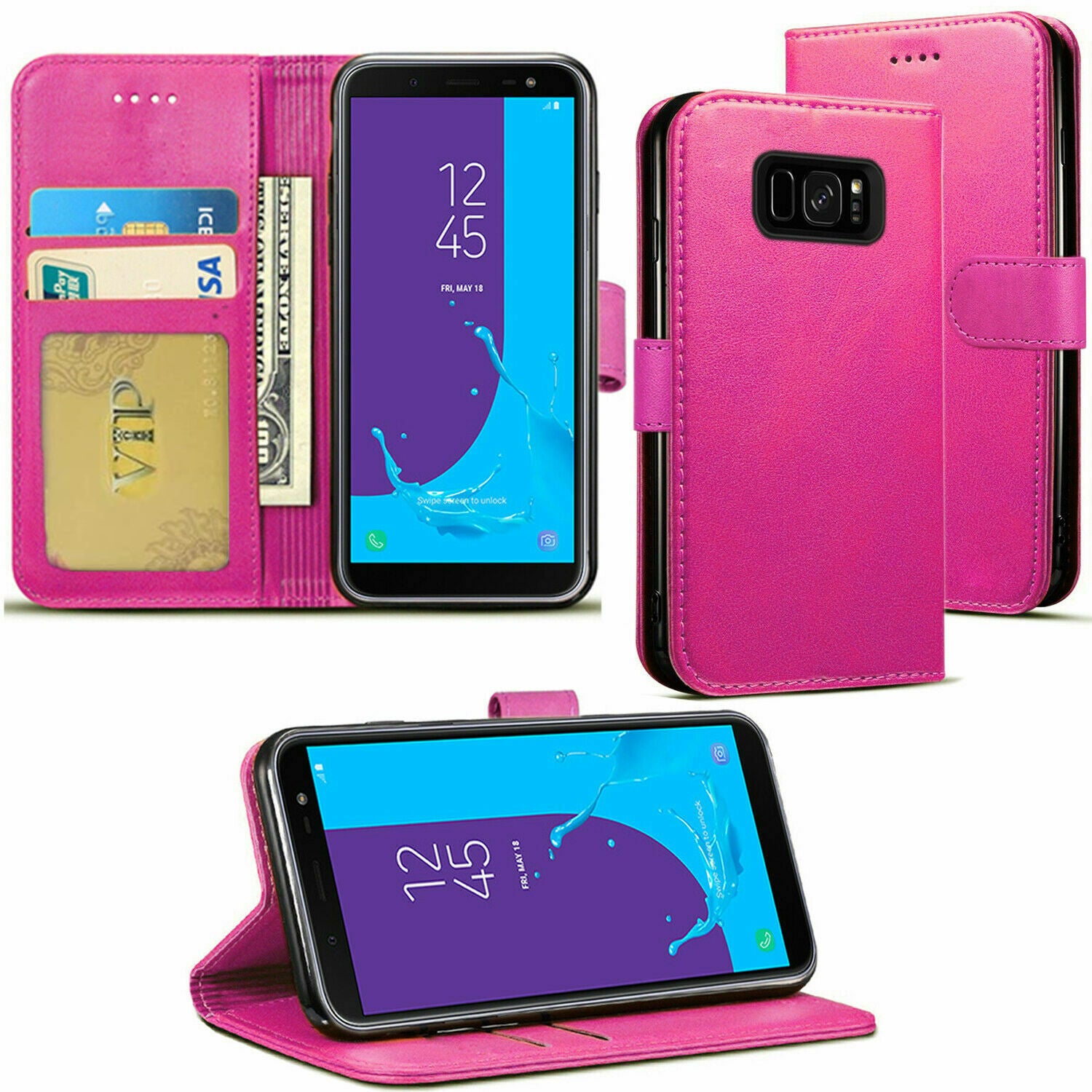 Etui Portefeuille Folio en Cuir pour Samsung Galaxy S6 Edge