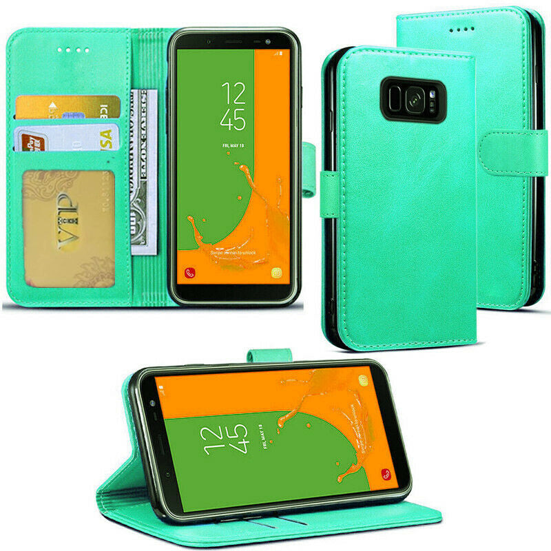 Leather Folio Wallet Case for Samsung Galaxy S6 Edge Plus