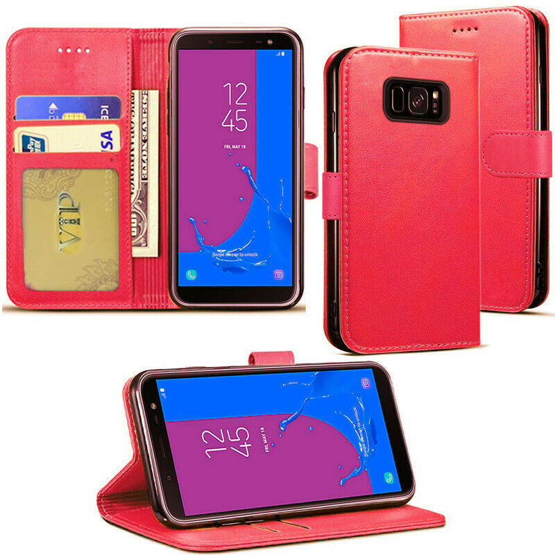 Leather Folio Wallet Case for Samsung Galaxy S6