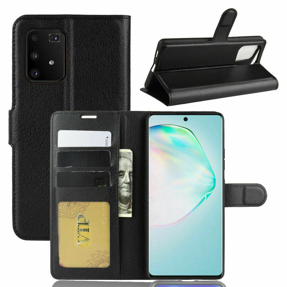 Leather Folio Wallet Case for Samsung Galaxy A51