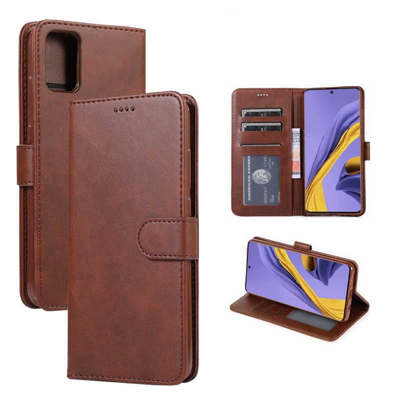 Leather Folio Wallet Case for Samsung Galaxy A51