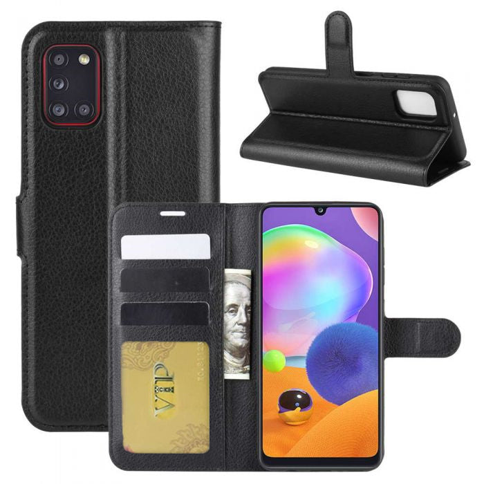 Leather Folio Wallet Case for Samsung Galaxy A31