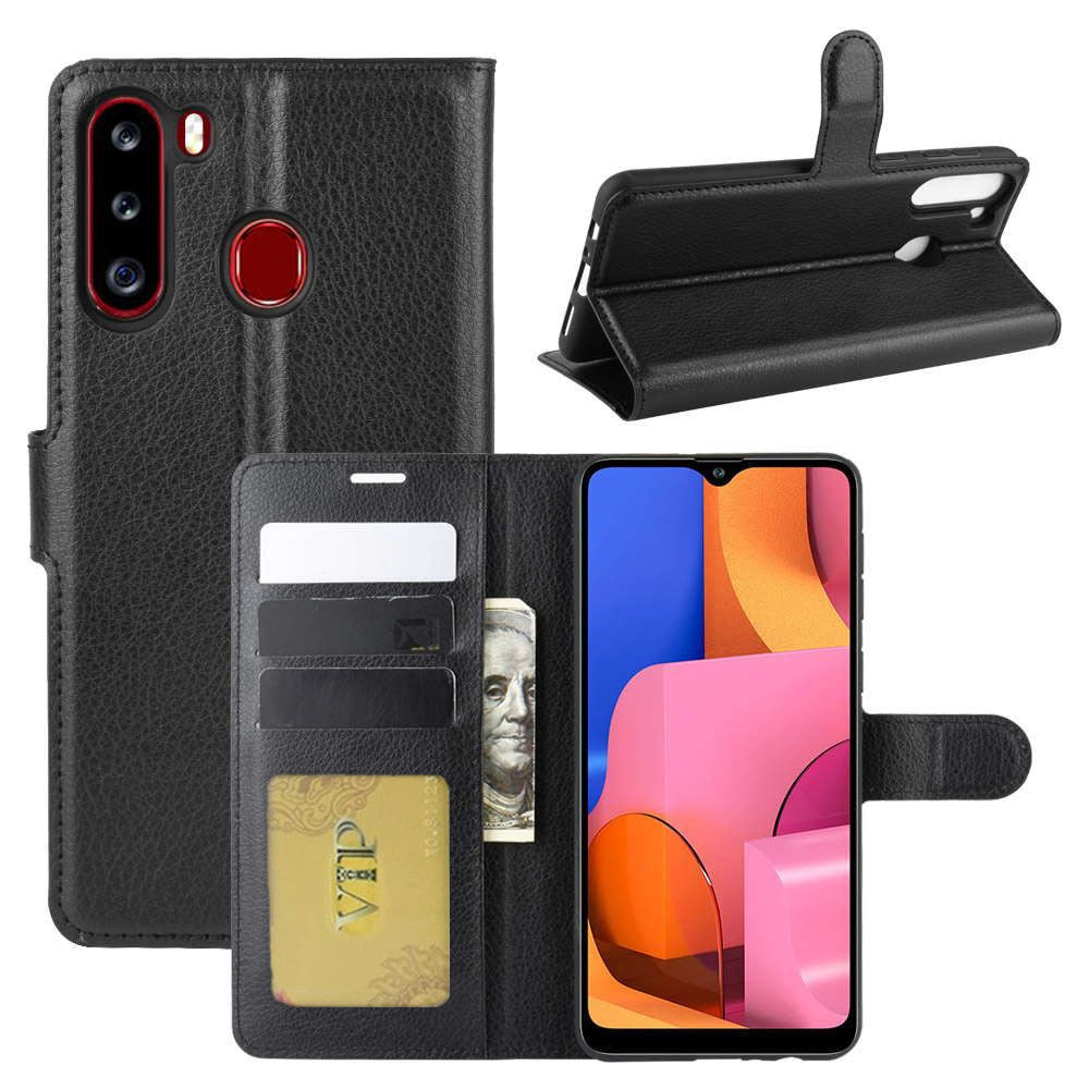 Leather Folio Wallet Case for Samsung Galaxy A21