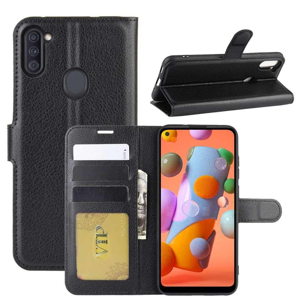 Leather Folio Wallet Case for Samsung Galaxy A11