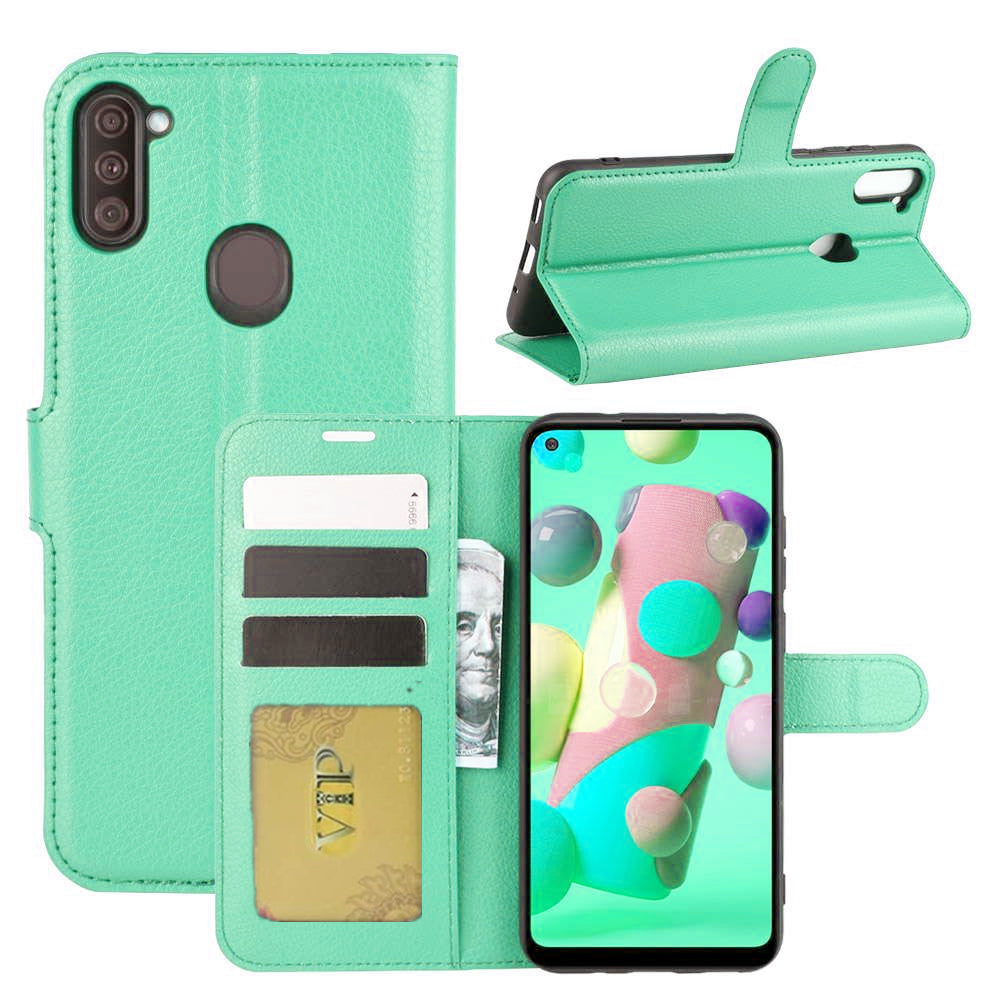 Leather Folio Wallet Case for Samsung Galaxy A11