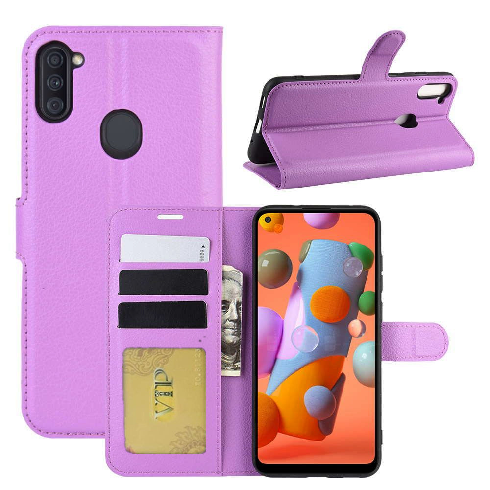 Leather Folio Wallet Case for Samsung Galaxy A11