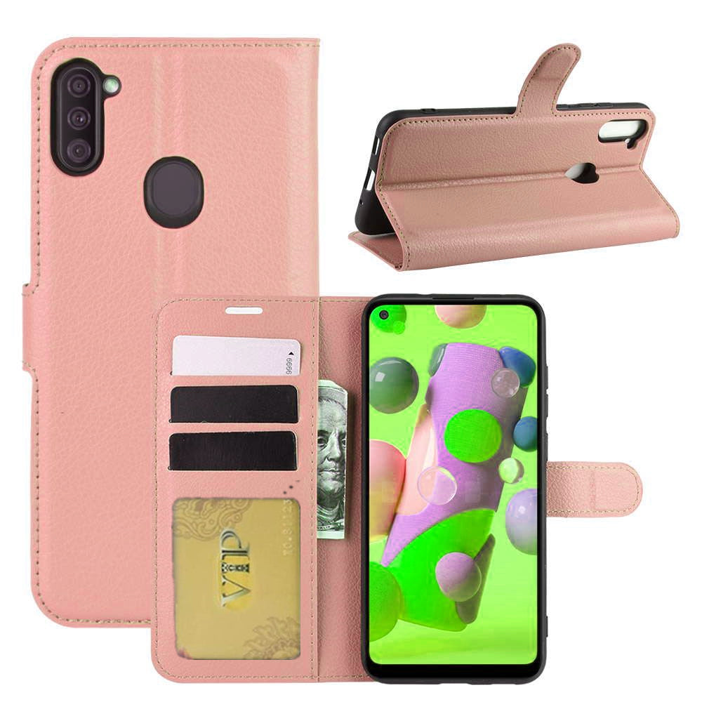 Leather Folio Wallet Case for Samsung Galaxy A11