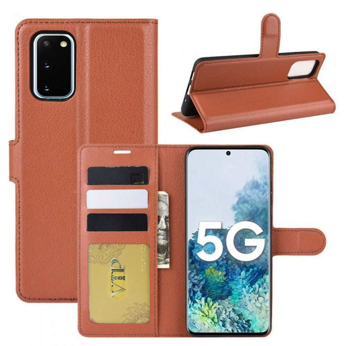 Étui portefeuille en cuir pour Samsung Galaxy S20 FE 5G