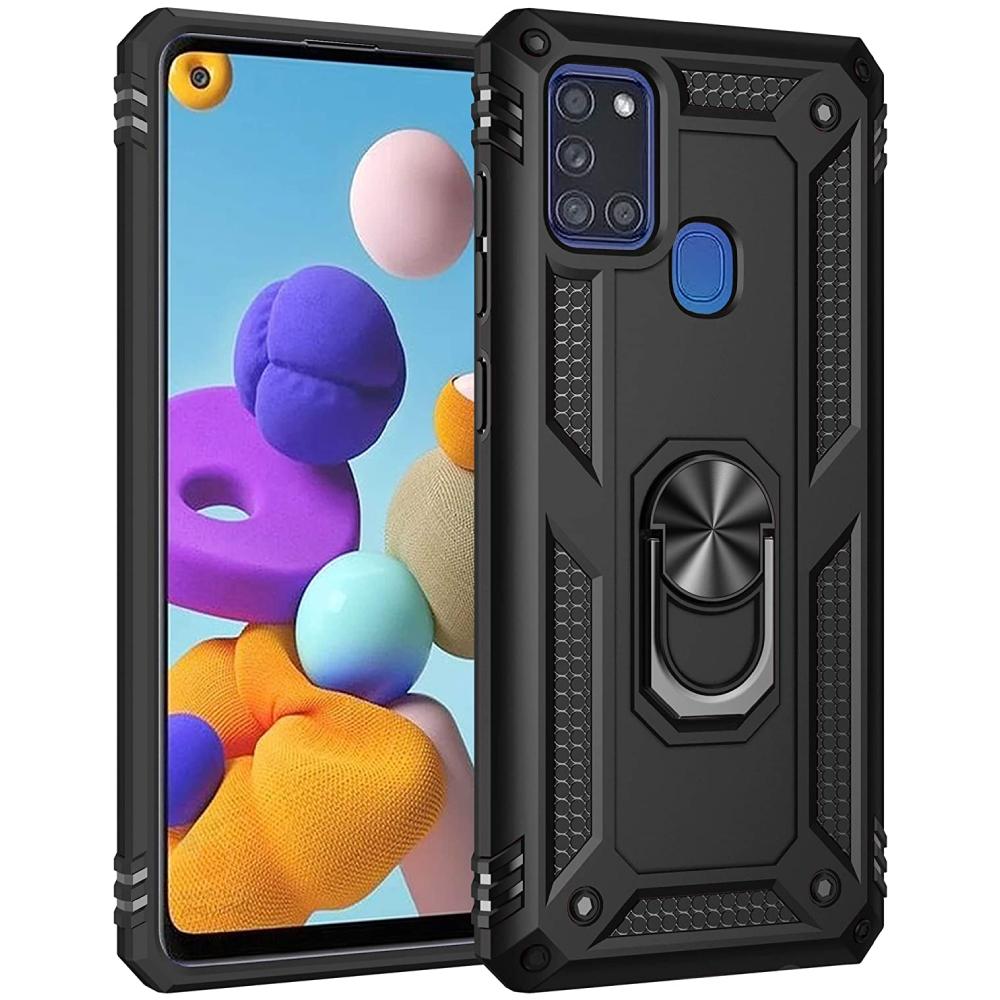 Coque hybride avec anneau pour Samsung Galaxy A21s