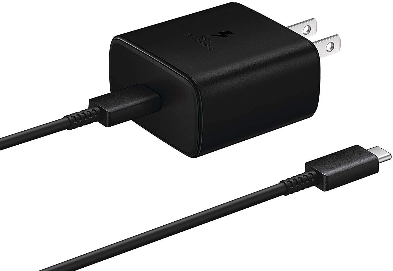 Adaptateur secteur de charge rapide USB-C 45W, chargeur mural et câble USB-C pour téléphones Samsung Motorola Google