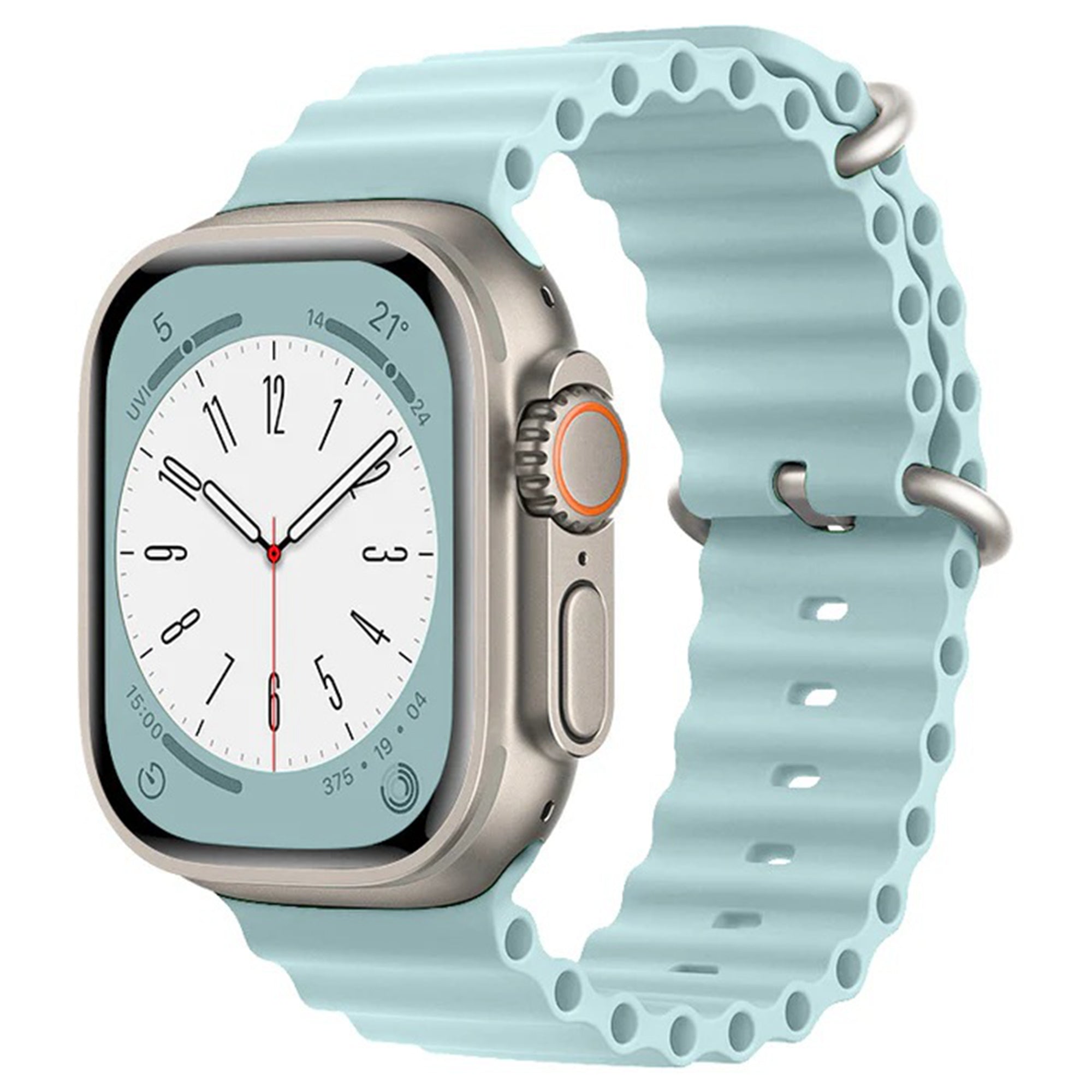 Bracelet de rechange en silicone style océan pour Apple Watch iWatch