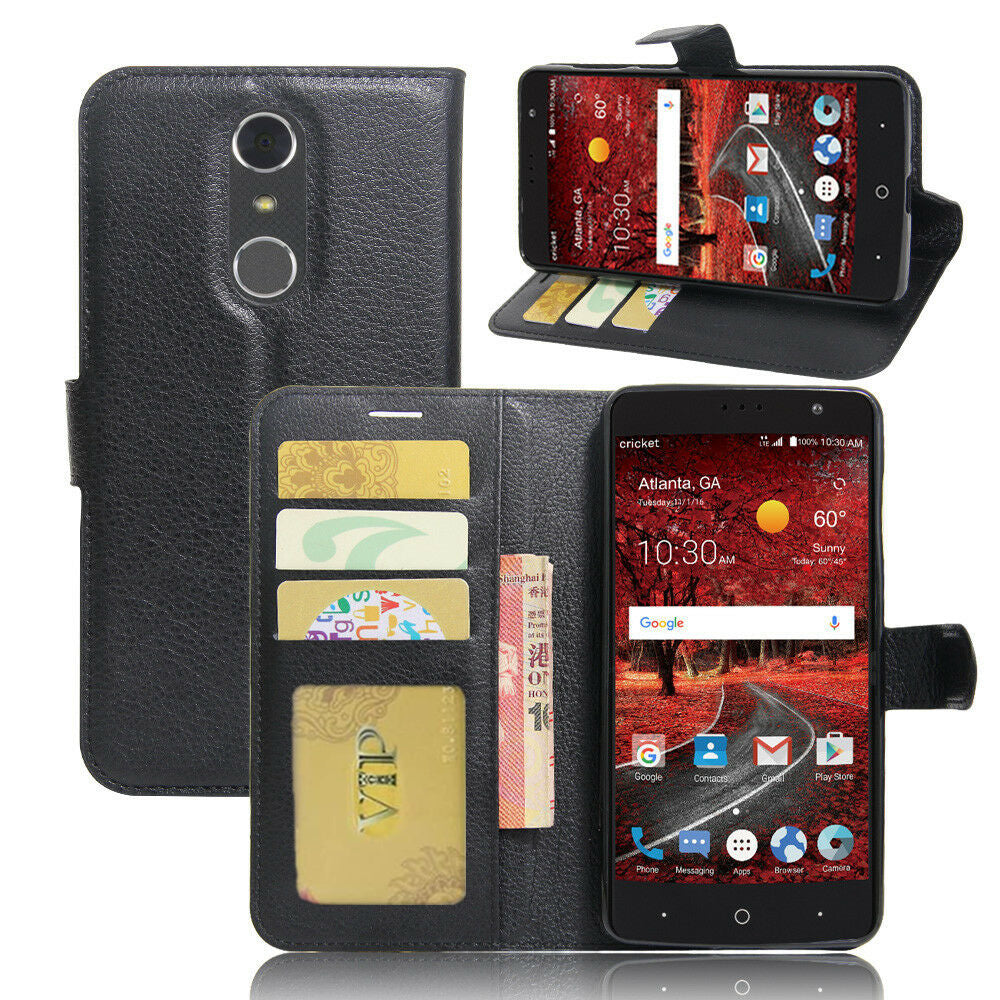 Leather Folio Wallet Case for ZTE Grand X4