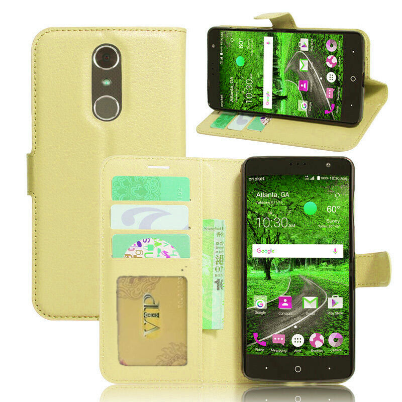 Leather Folio Wallet Case for ZTE Grand X4