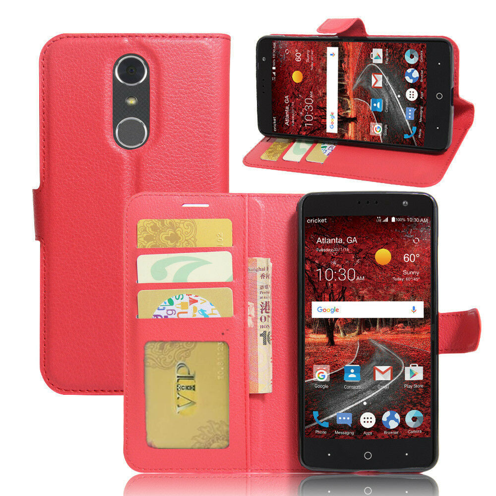 Leather Folio Wallet Case for ZTE Grand X4