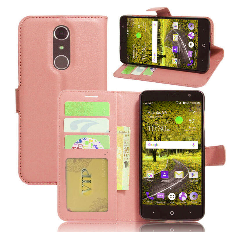 Leather Folio Wallet Case for ZTE Grand X4