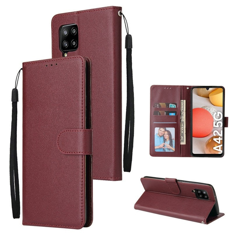 Leather Folio Wallet Case for Samsung Galaxy A12 / M12 / F12