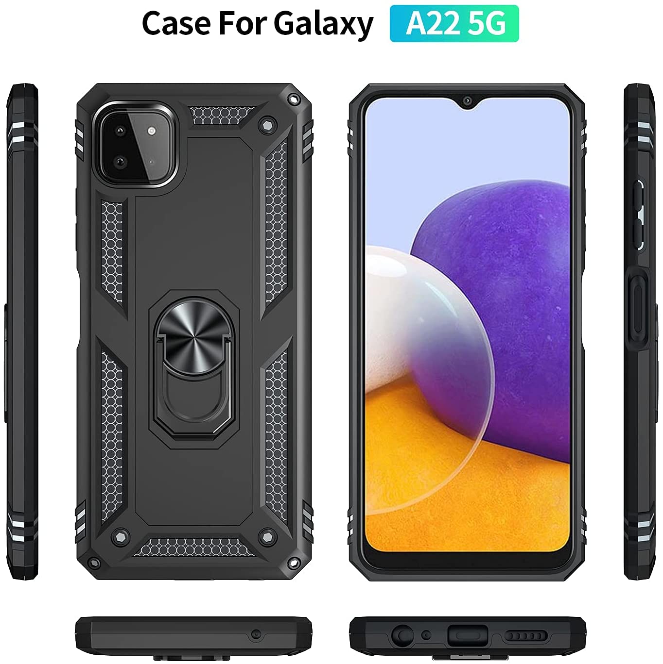 Hybrid Ring Case for Samsung Galaxy A22 5G