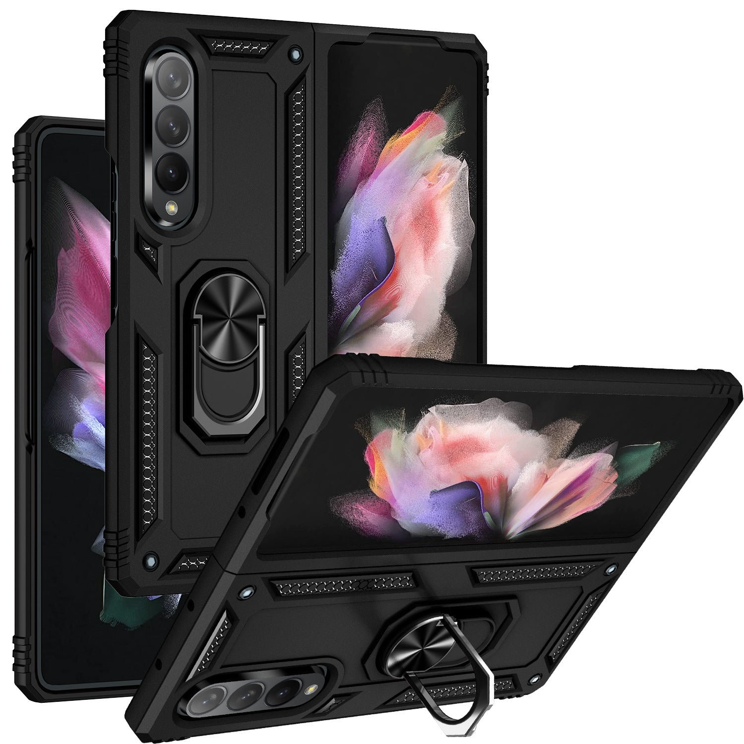 Étui à anneau hybride pour Samsung Galaxy Z Fold 4 5G