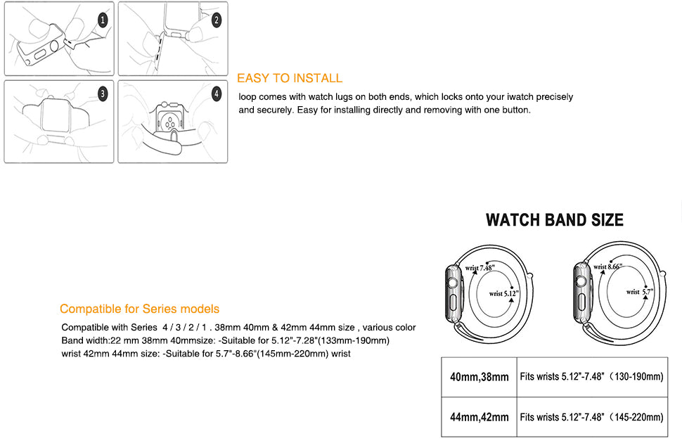 Bracelet de rechange en silicone souple pour Apple Watch iWatch