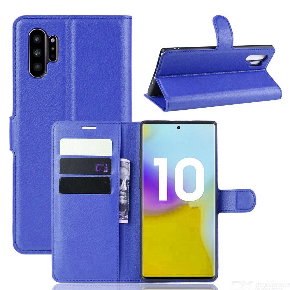 Étui portefeuille en cuir pour Samsung Galaxy Note 10 Plus